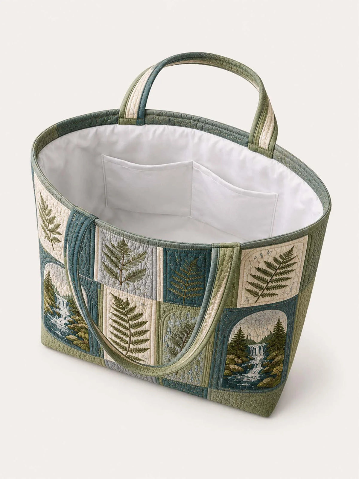 Pacific Northwest Forest  Quilted Tote Bag