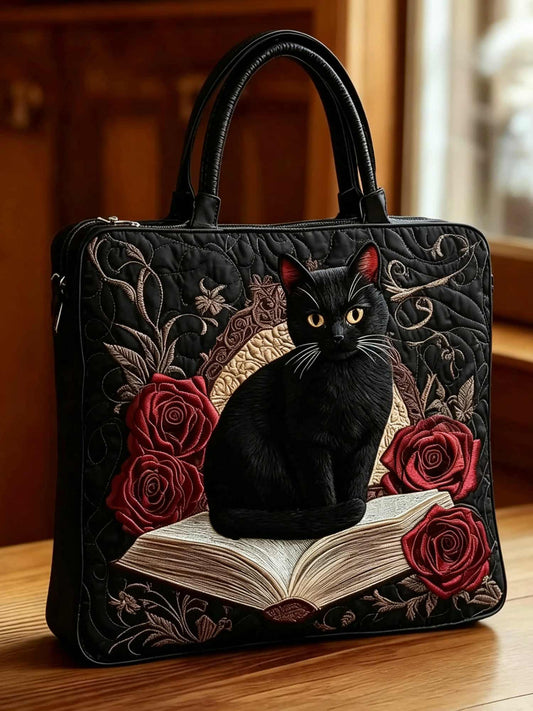 Dark Paw Quilted Tote Bag
