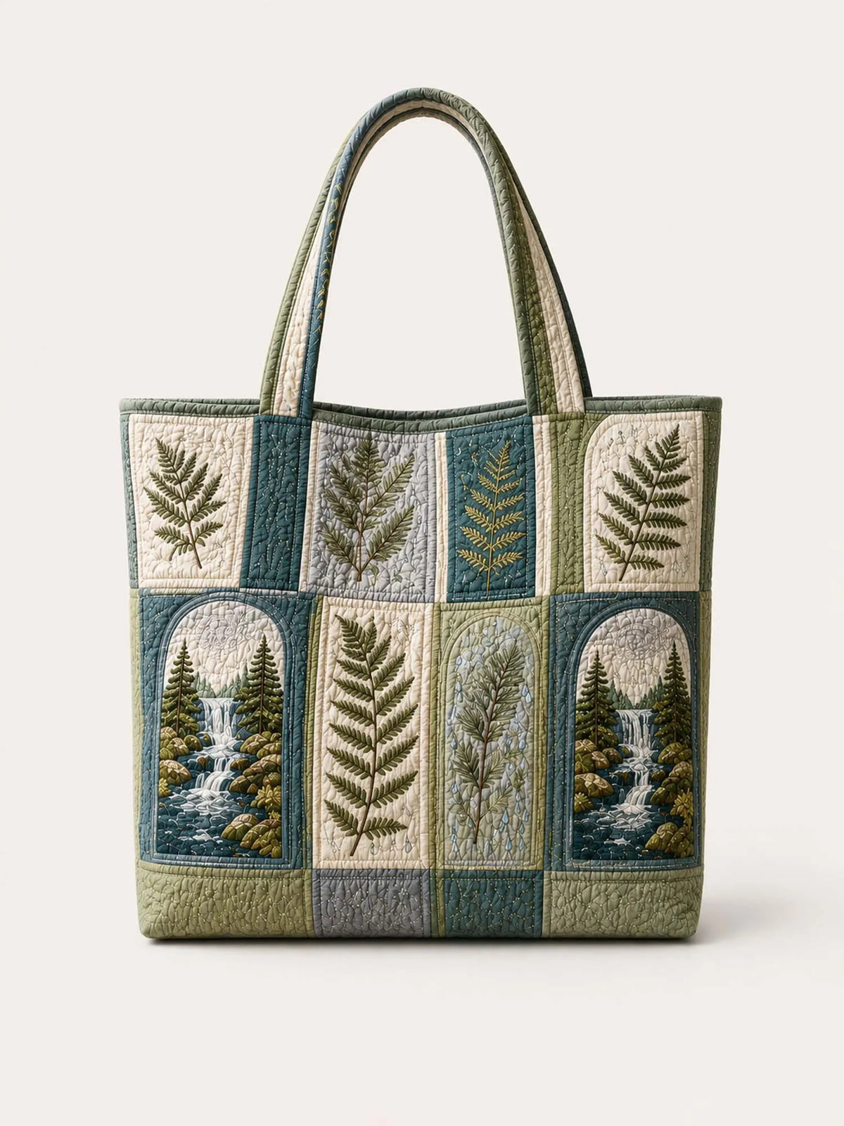 Pacific Northwest Forest  Quilted Tote Bag