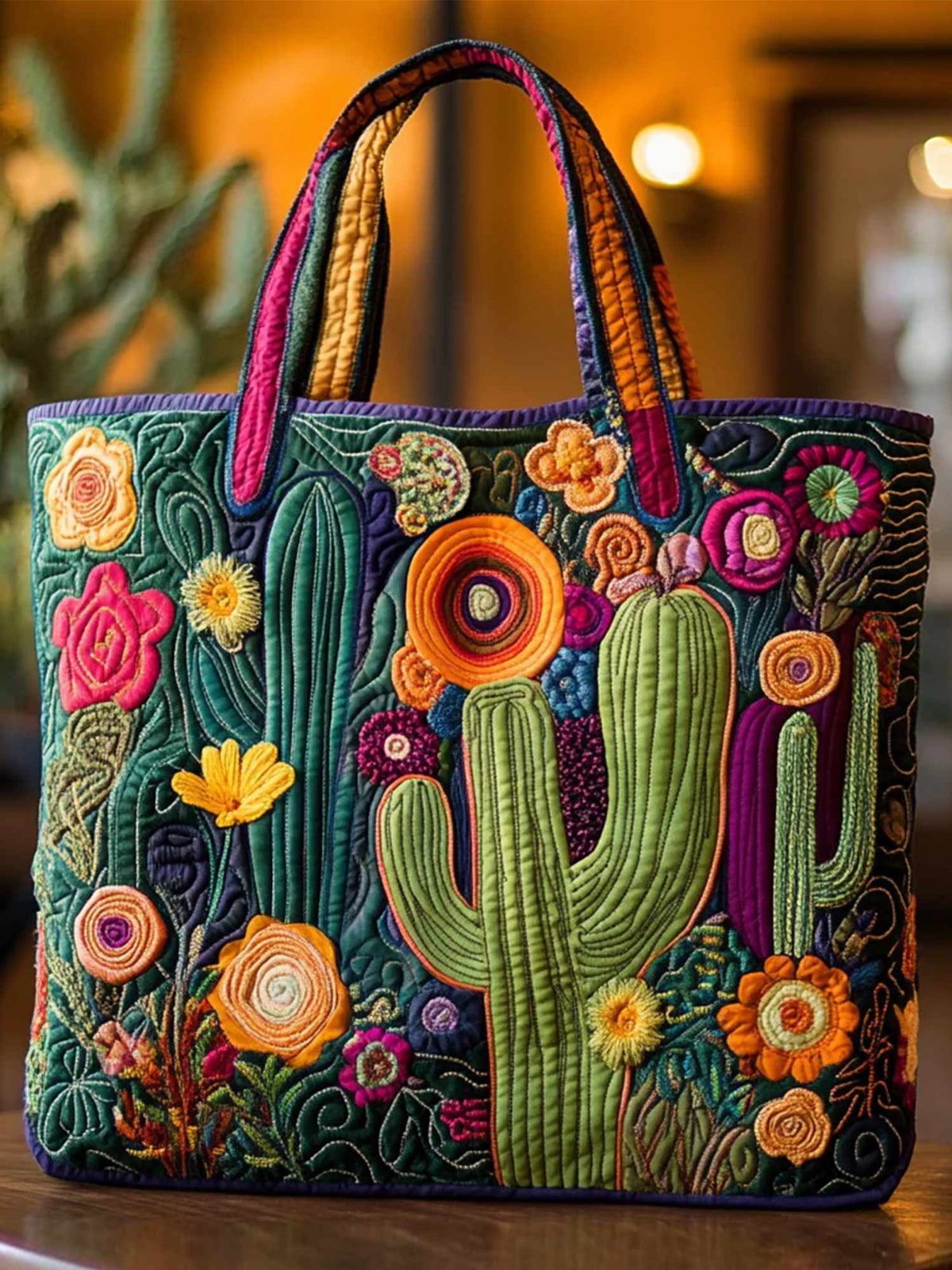 Desert Joy Quilted Tote Bag