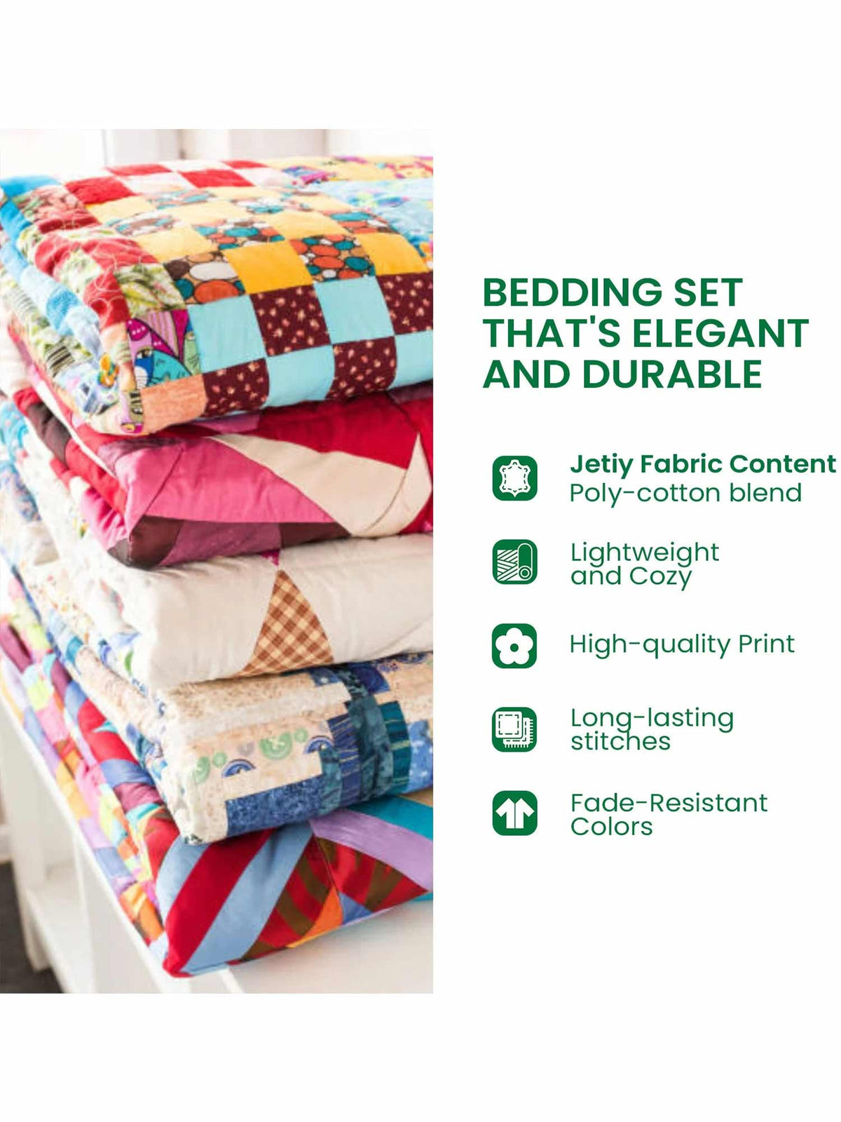 Cardinal Love Dance 3- Piece Quilted Bedding Set