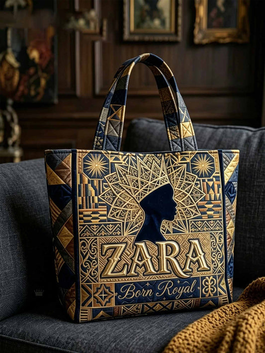 Melanin Queen Quilted Tote Bag