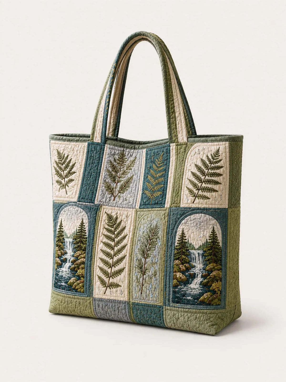 Pacific Northwest Forest  Quilted Tote Bag