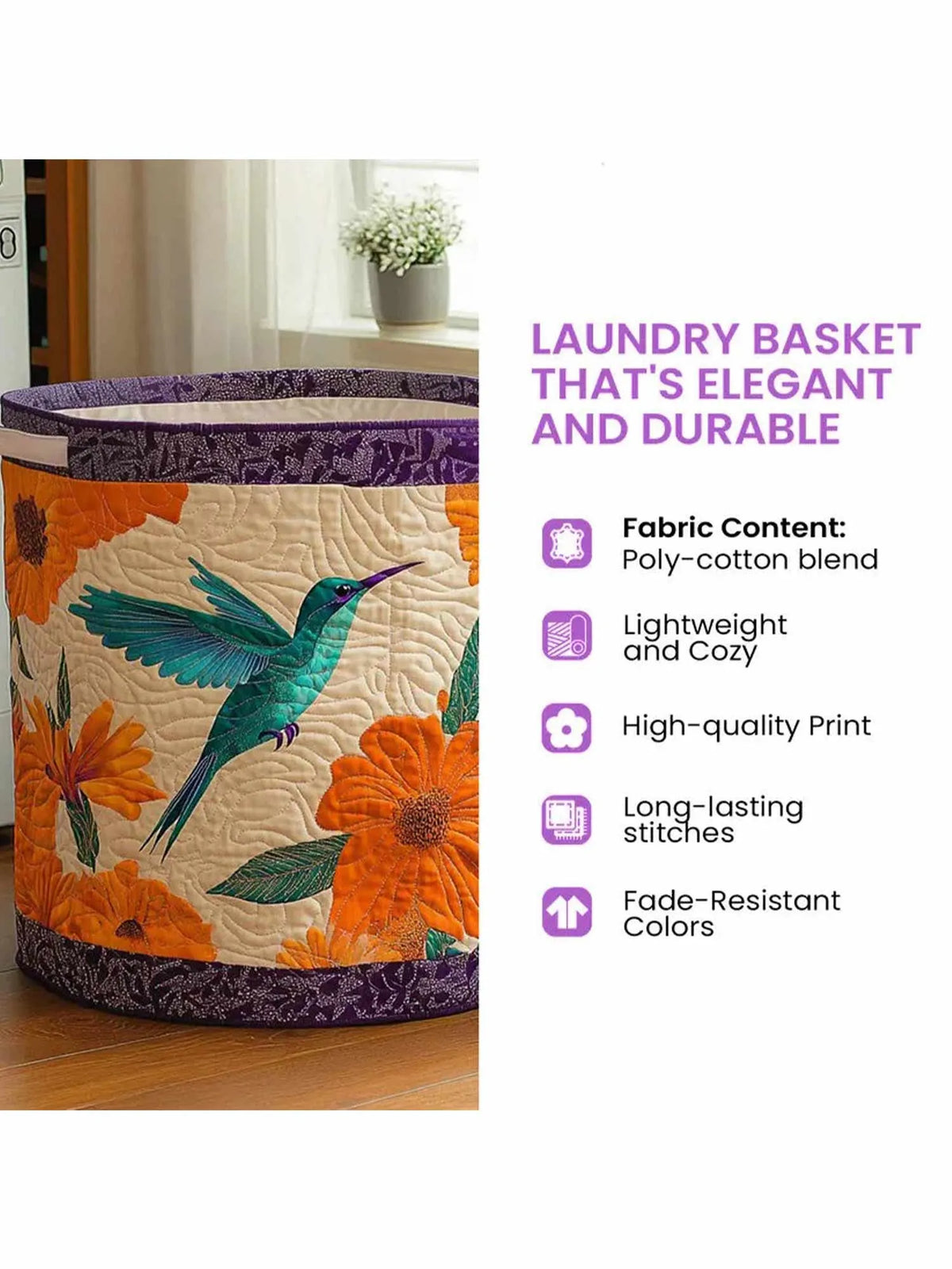 Dreamy Sheep Quilted Laundry Basket