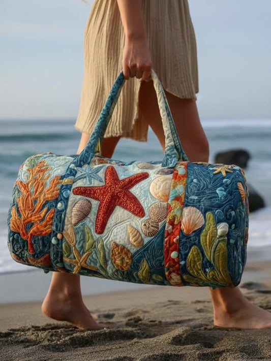 Ocean Breeze Quilted Duffle Bag