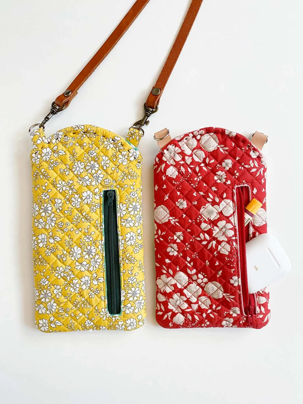 Hippie Van Quilted Slim Phone Crossbody Bag Style A